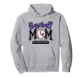 Baseball Mom Purple Varsity Baseball Mama Hoodie - Streetwear Style Unisex - T-Shirt, Sweatshirt, Hoodie
