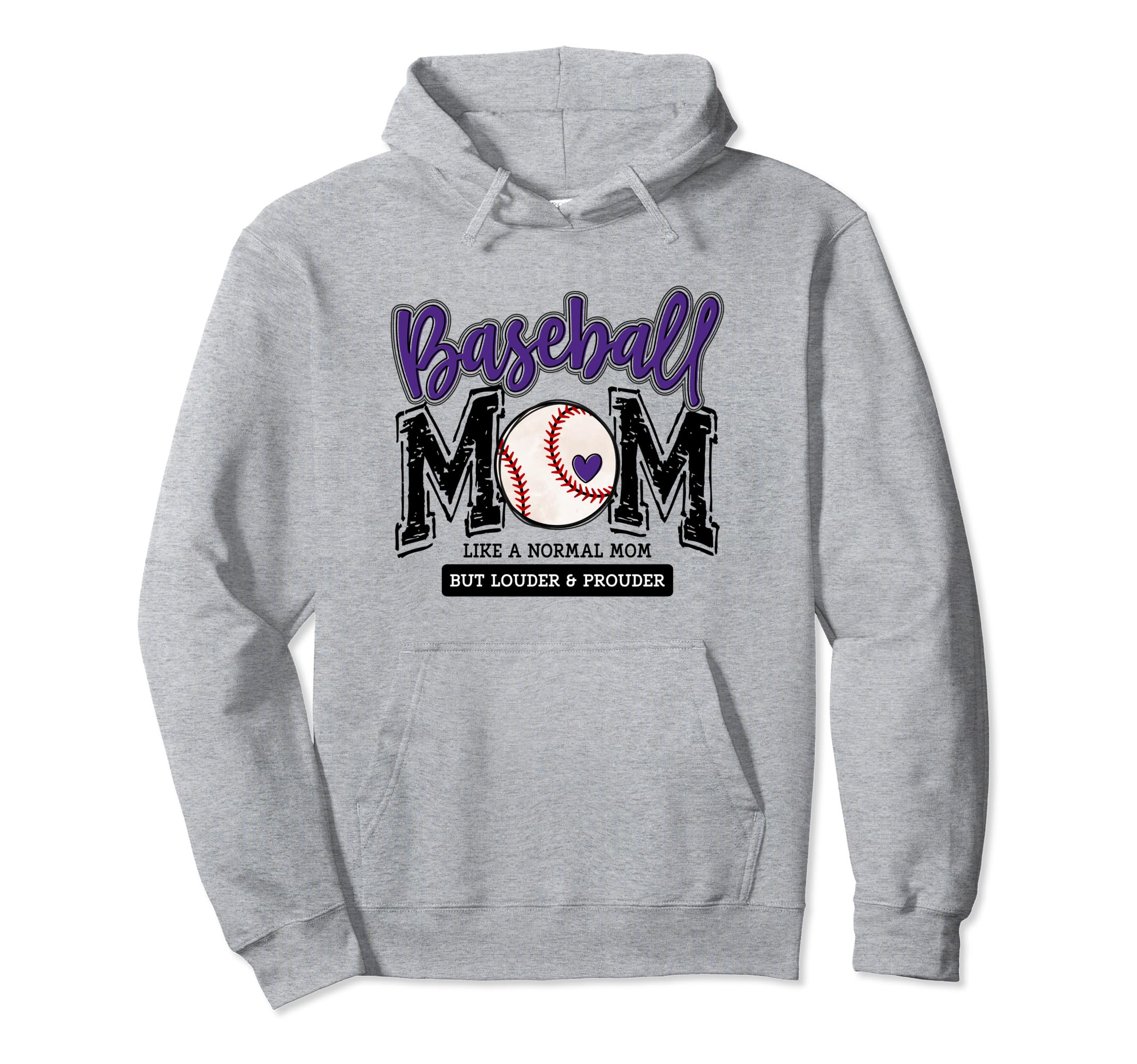 Baseball Mom Purple Varsity Baseball Mama Hoodie - Streetwear Style Unisex - T-Shirt, Sweatshirt, Hoodie