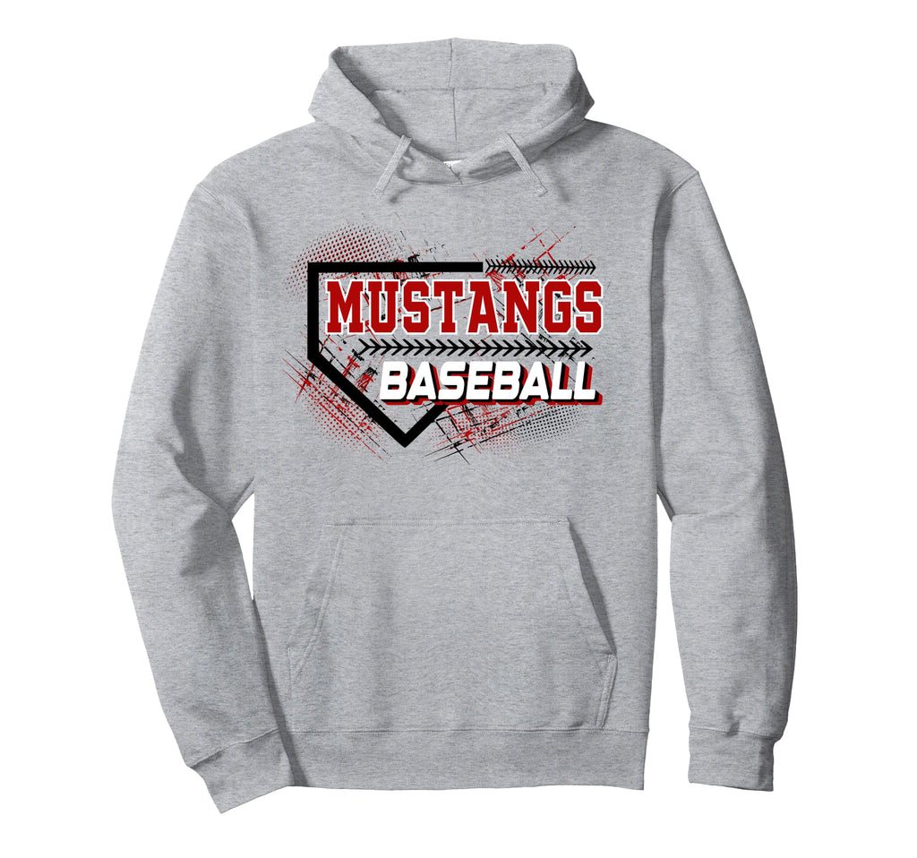 Mustang Baseball Mom Red Mustangs School Hoodie - Trendy Graphic Men Women - T-Shirt, Sweatshirt, Hoodie