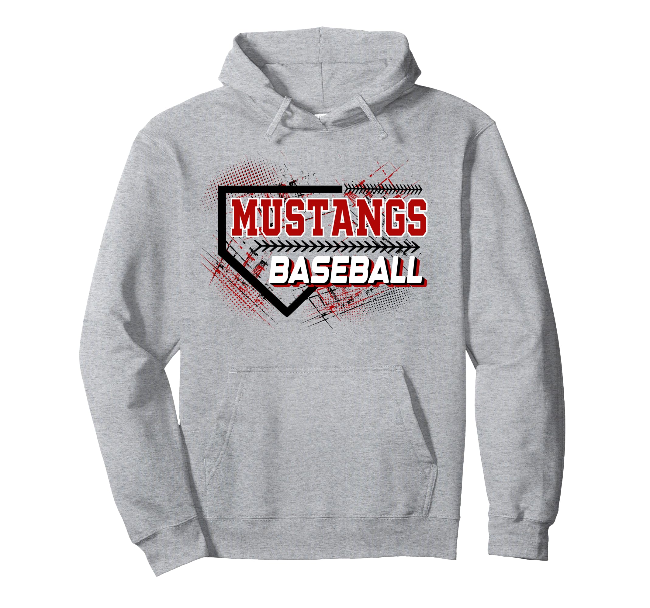 Mustang Baseball Mom Red Mustangs School Hoodie - Trendy Graphic Men Women - T-Shirt, Sweatshirt, Hoodie