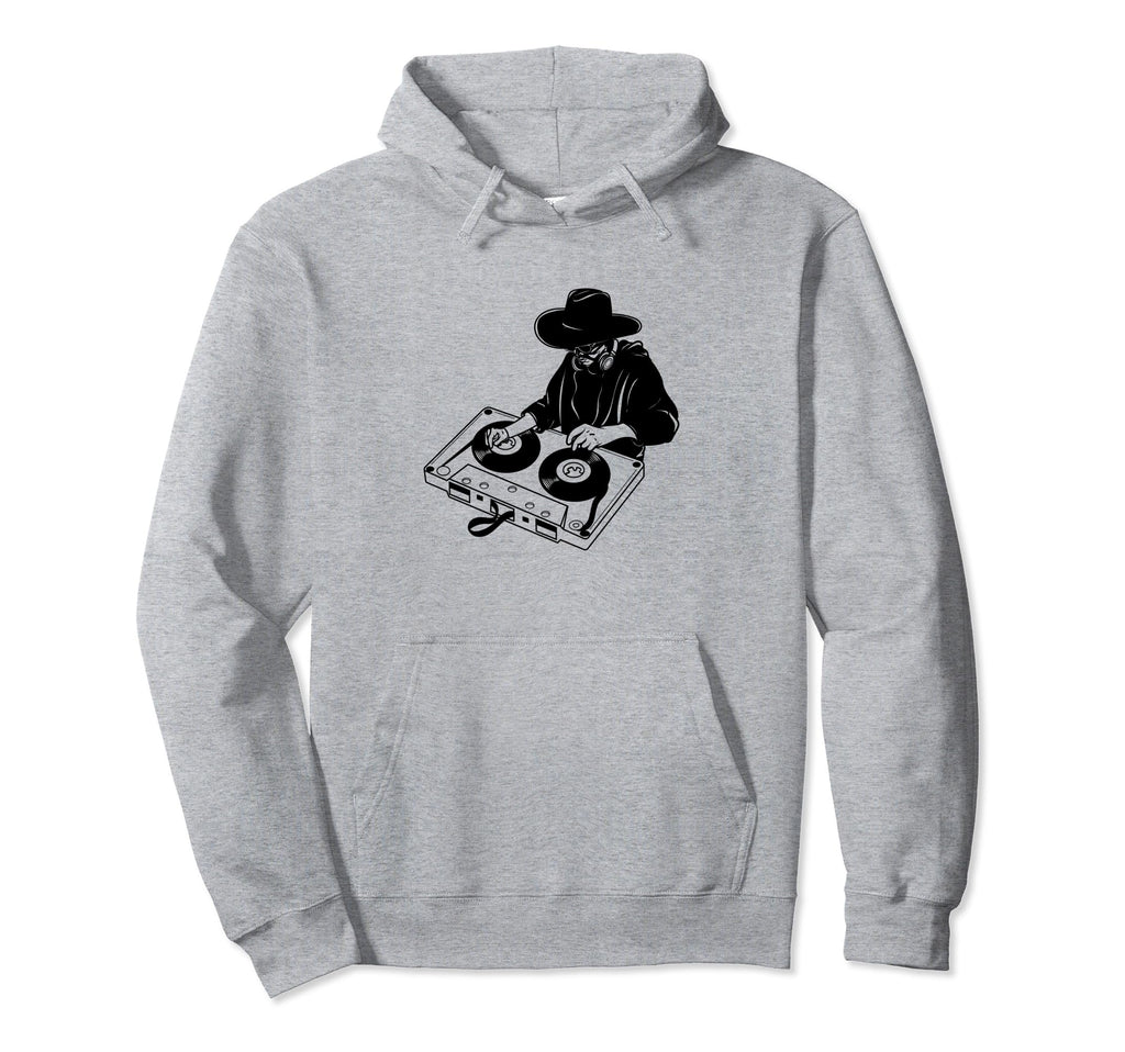 Cowboy Dj Turntable Cassette Tape Hoodie - Aesthetic Graphic Men Women - T-Shirt, Sweatshirt, Hoodie