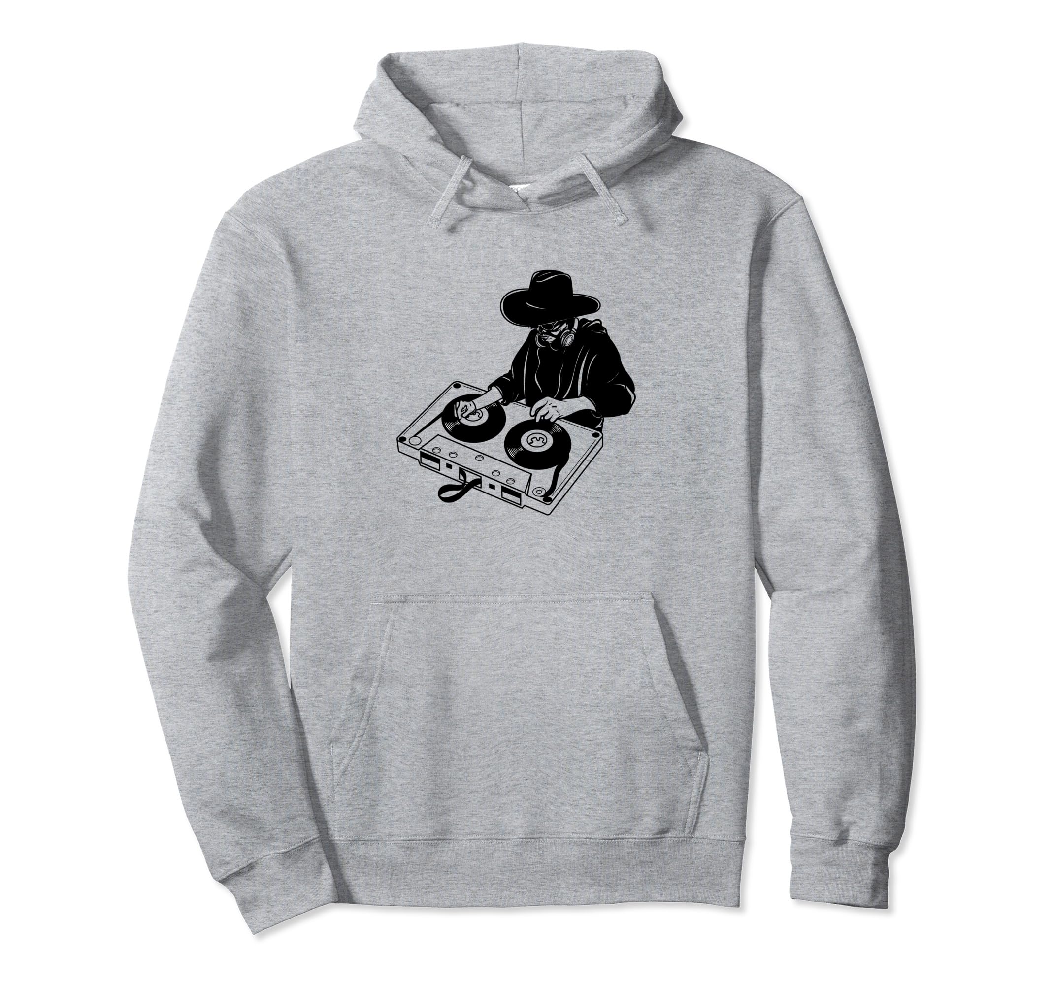 Cowboy Dj Turntable Cassette Tape Hoodie - Aesthetic Graphic Men Women - T-Shirt, Sweatshirt, Hoodie