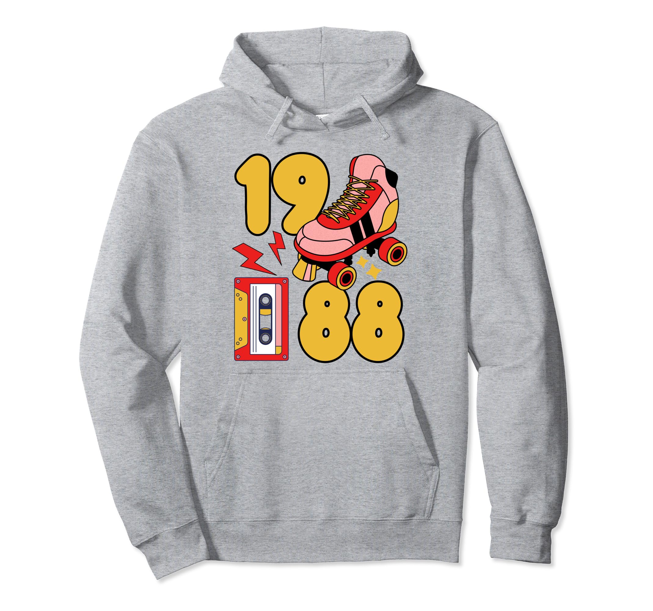Old School 80S Vibes 1988 Hip Hop Roller Hoodie - Aesthetic Graphic Unisex - T-Shirt, Sweatshirt, Hoodie