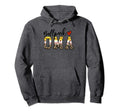 Ballpark Oma Baseball Softball Mom Leopard Hoodie - Trendy Graphic Unisex - T-Shirt, Sweatshirt, Hoodie