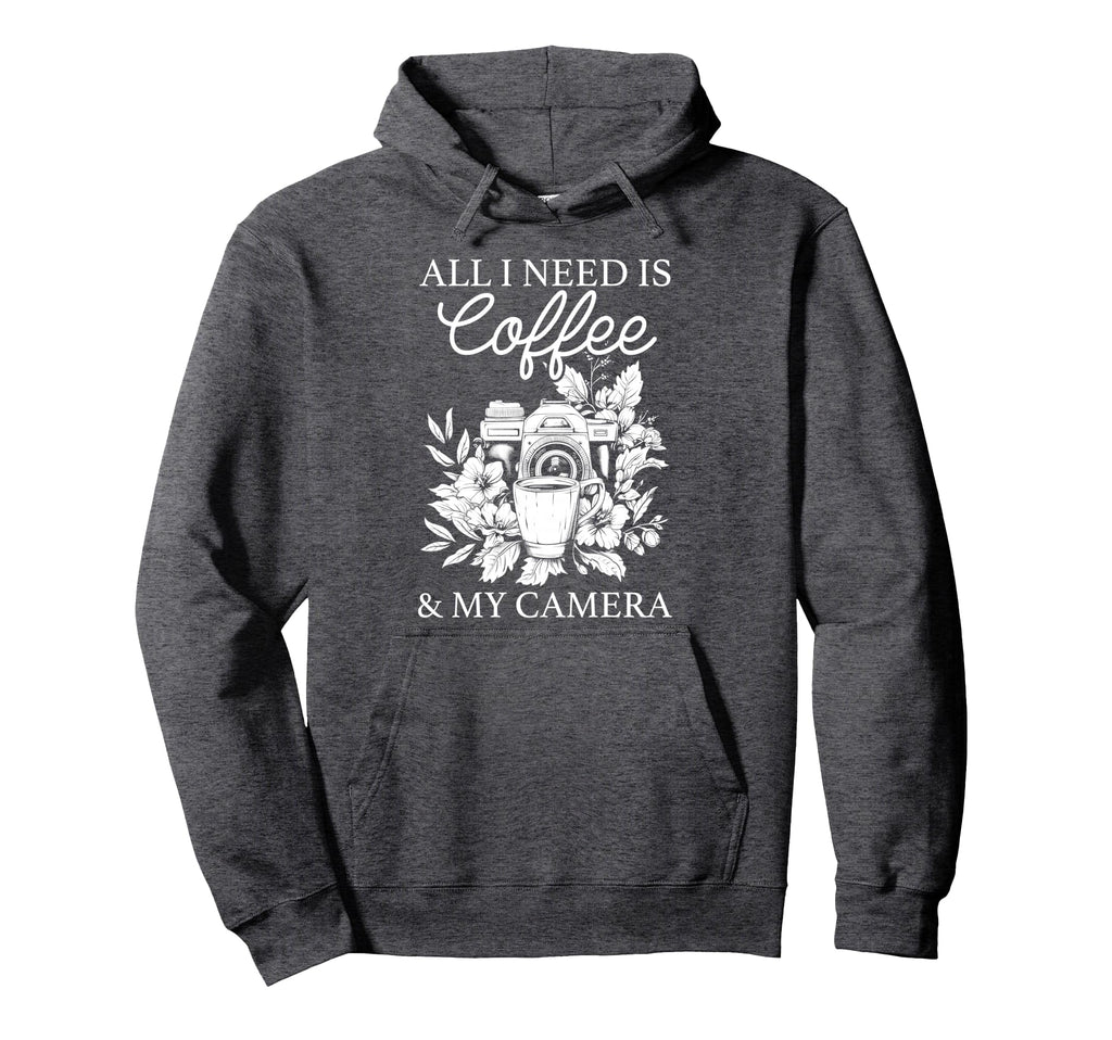 Coffee Camera Photographer Hoodie - Casual Everyday Wear for Adults - T-Shirt, Sweatshirt, Hoodie