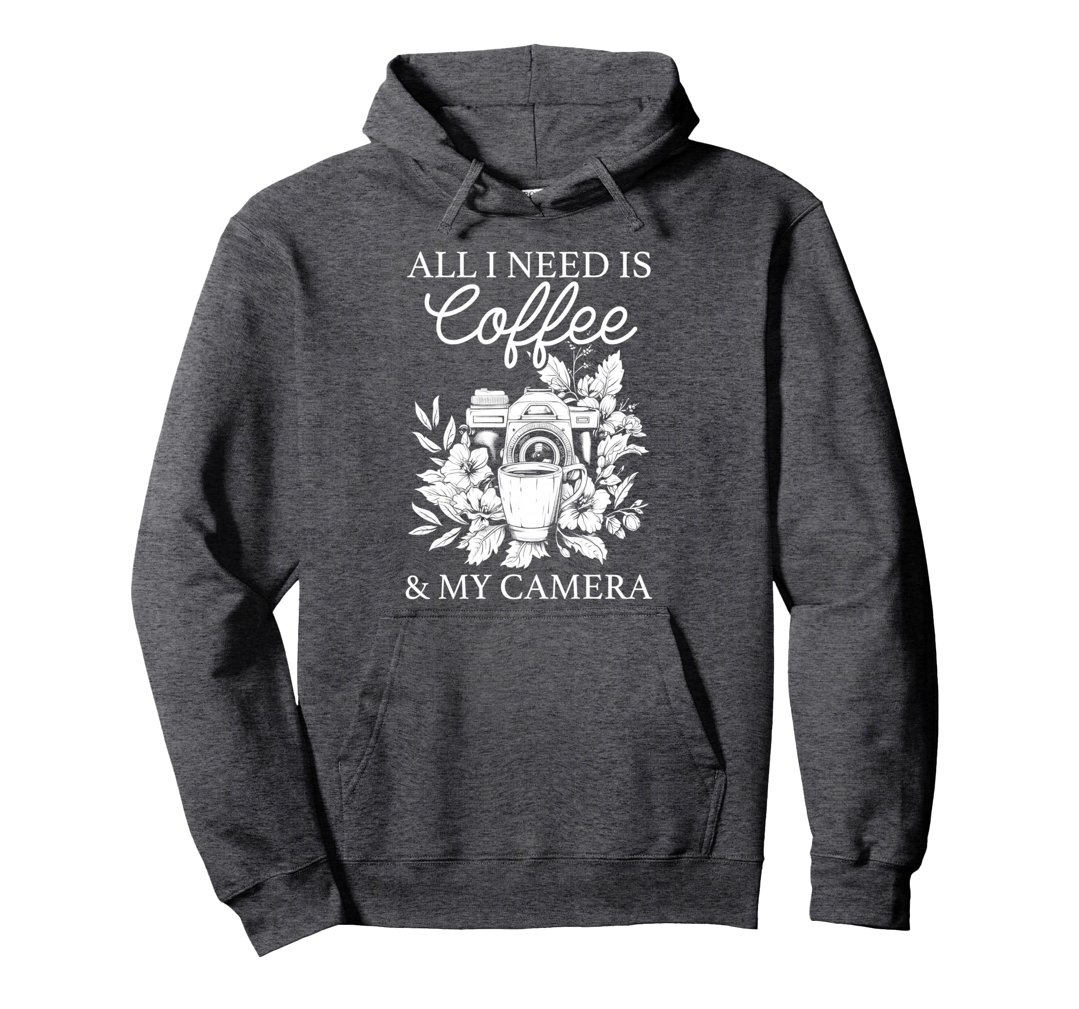 Coffee Camera Photographer Hoodie - Casual Everyday Wear for Adults - T-Shirt, Sweatshirt, Hoodie