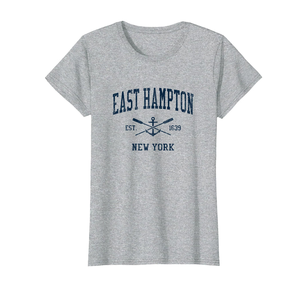 East Hampton Ny Navy Crossed Oars T-Shirt - Minimalist Print Men Women - T-Shirt, Sweatshirt, Hoodie