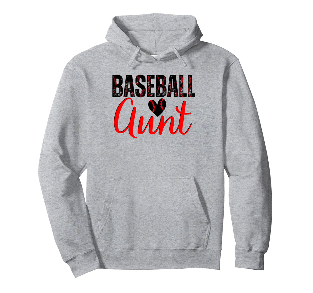 Baseball Aunt Family Matching Aunt Hoodie - Fun Novelty Design Men Women - T-Shirt, Sweatshirt, Hoodie