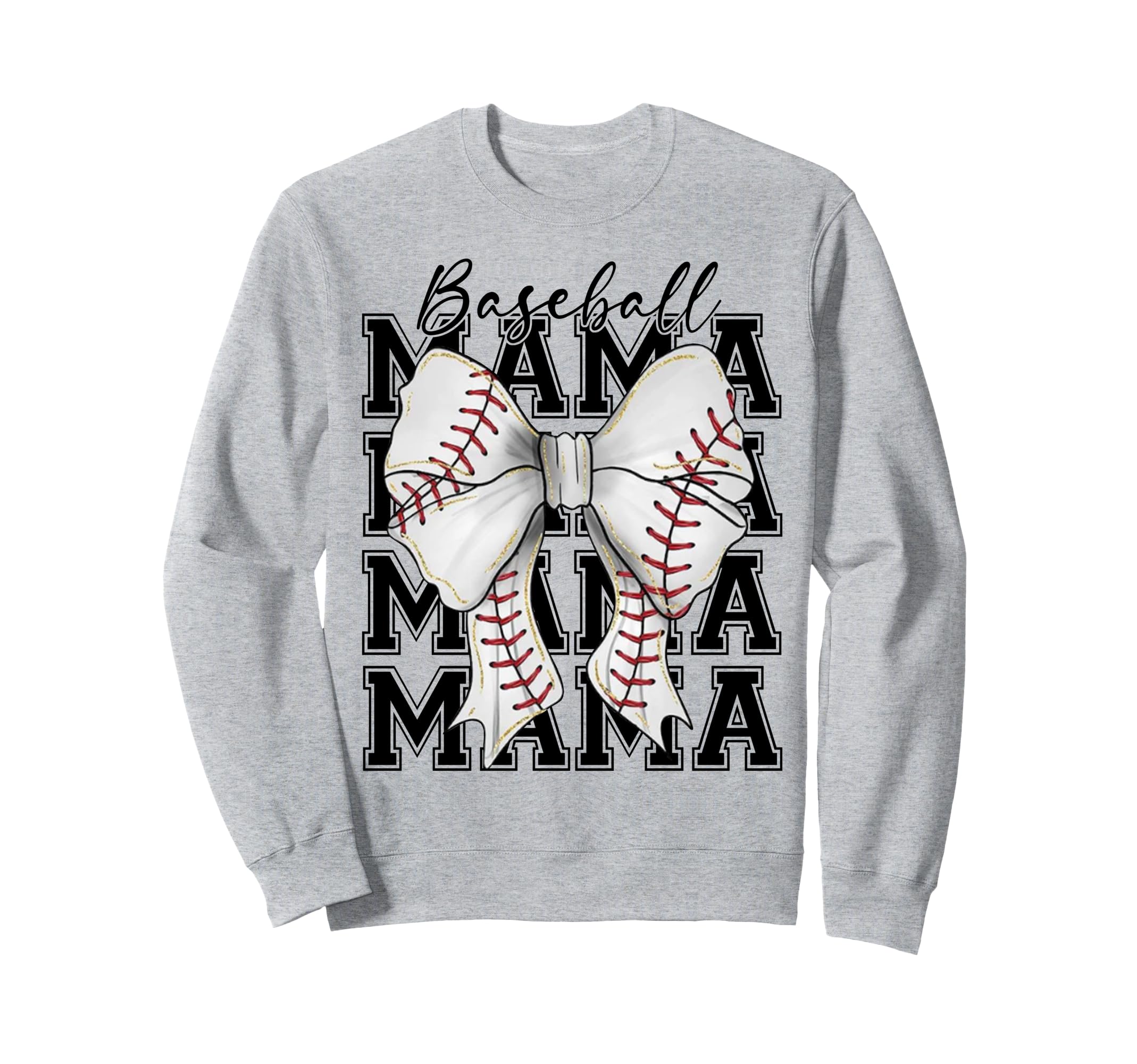 Baseball Mama Coquette Bow Mothers Sweatshirt - Trendy Graphic Men Women - T-Shirt, Sweatshirt, Hoodie