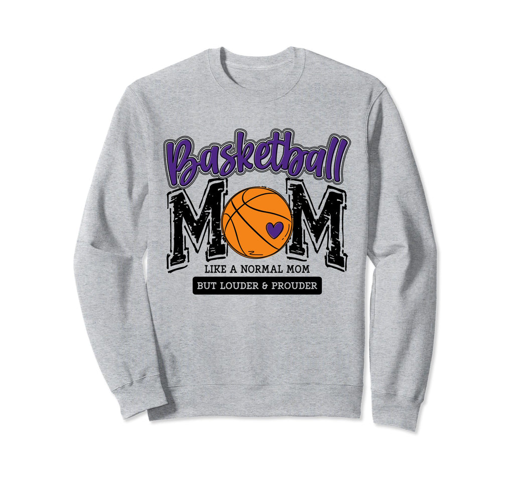 Basketball Mama Purple Game Day Sweatshirt - Casual Everyday Wear Unisex - T-Shirt, Sweatshirt, Hoodie