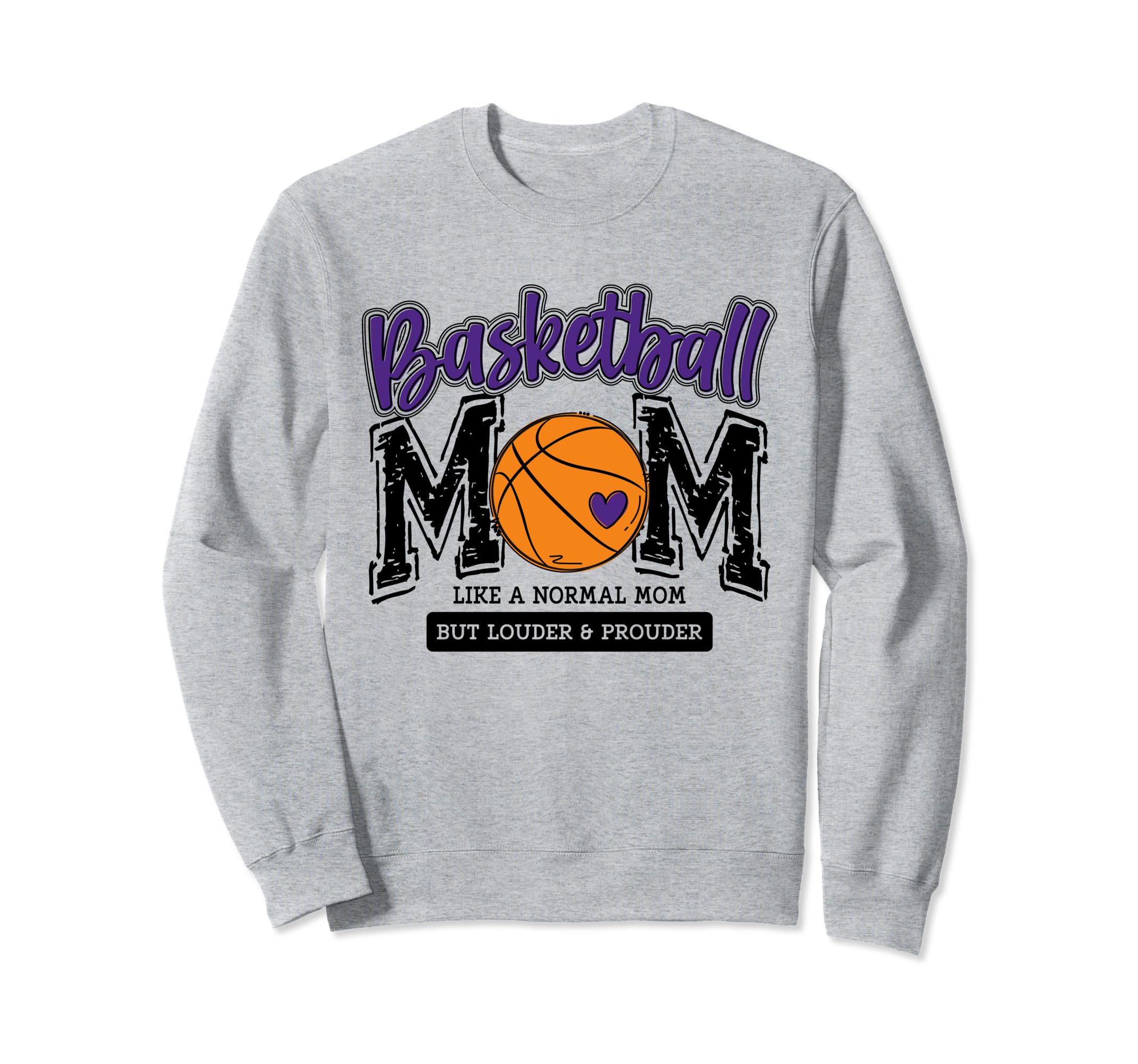Basketball Mama Purple Game Day Sweatshirt - Casual Everyday Wear Unisex - T-Shirt, Sweatshirt, Hoodie