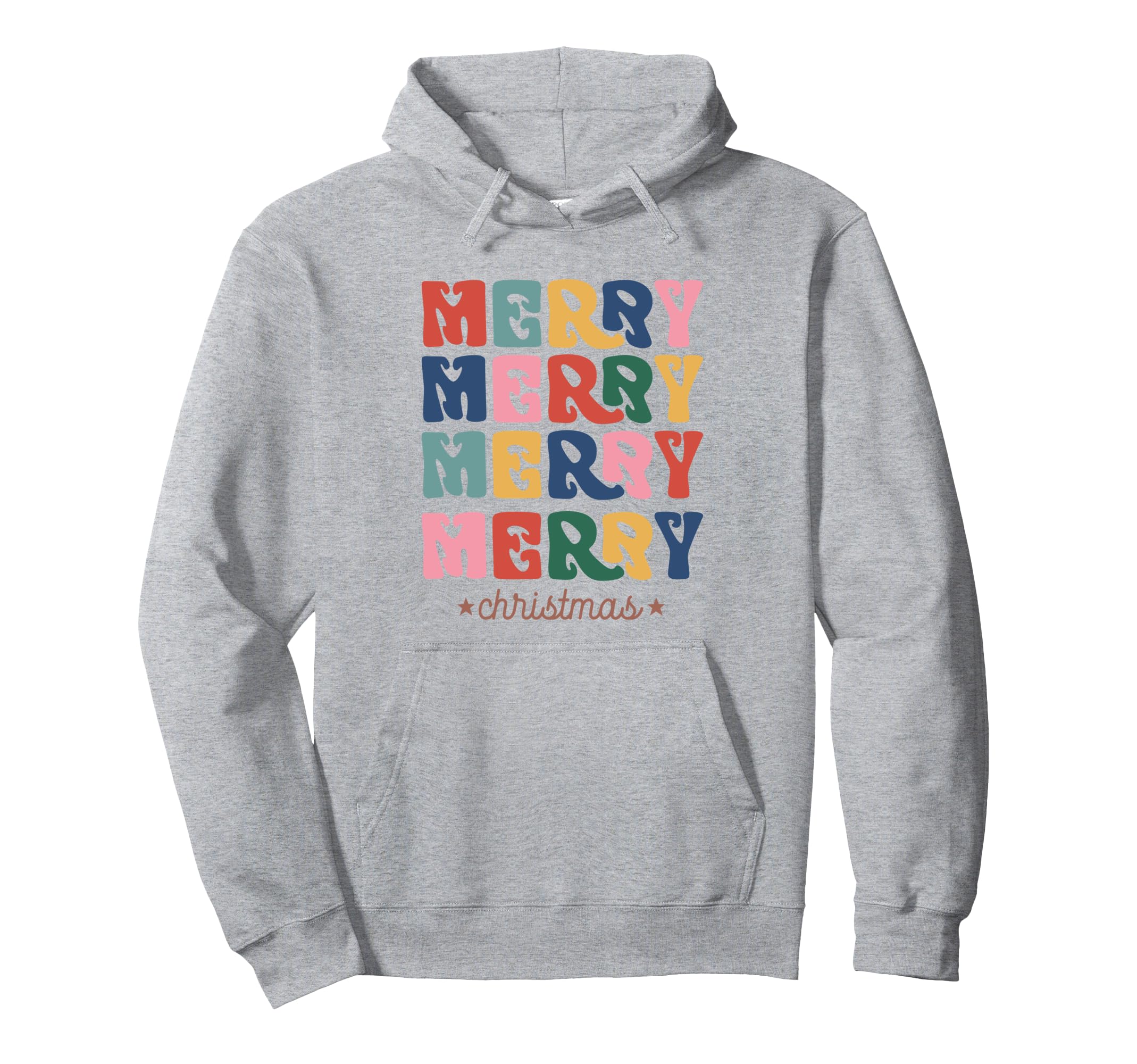 Boho Merry Colorful Aesthetic Holiday Hoodie - Graphic Print Men Women - T-Shirt, Sweatshirt, Hoodie