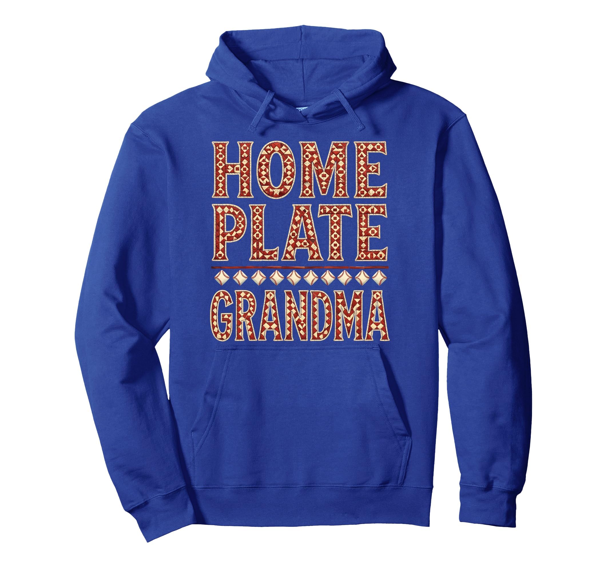 Home Plate Grandma Baseball Fan Hoodie - Minimalist Print Unisex - T-Shirt, Sweatshirt, Hoodie