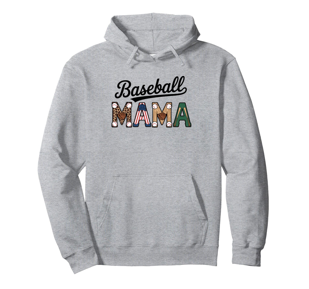 American Baseball Mom Mama Hoodie - Minimalist Print Unisex - T-Shirt, Sweatshirt, Hoodie