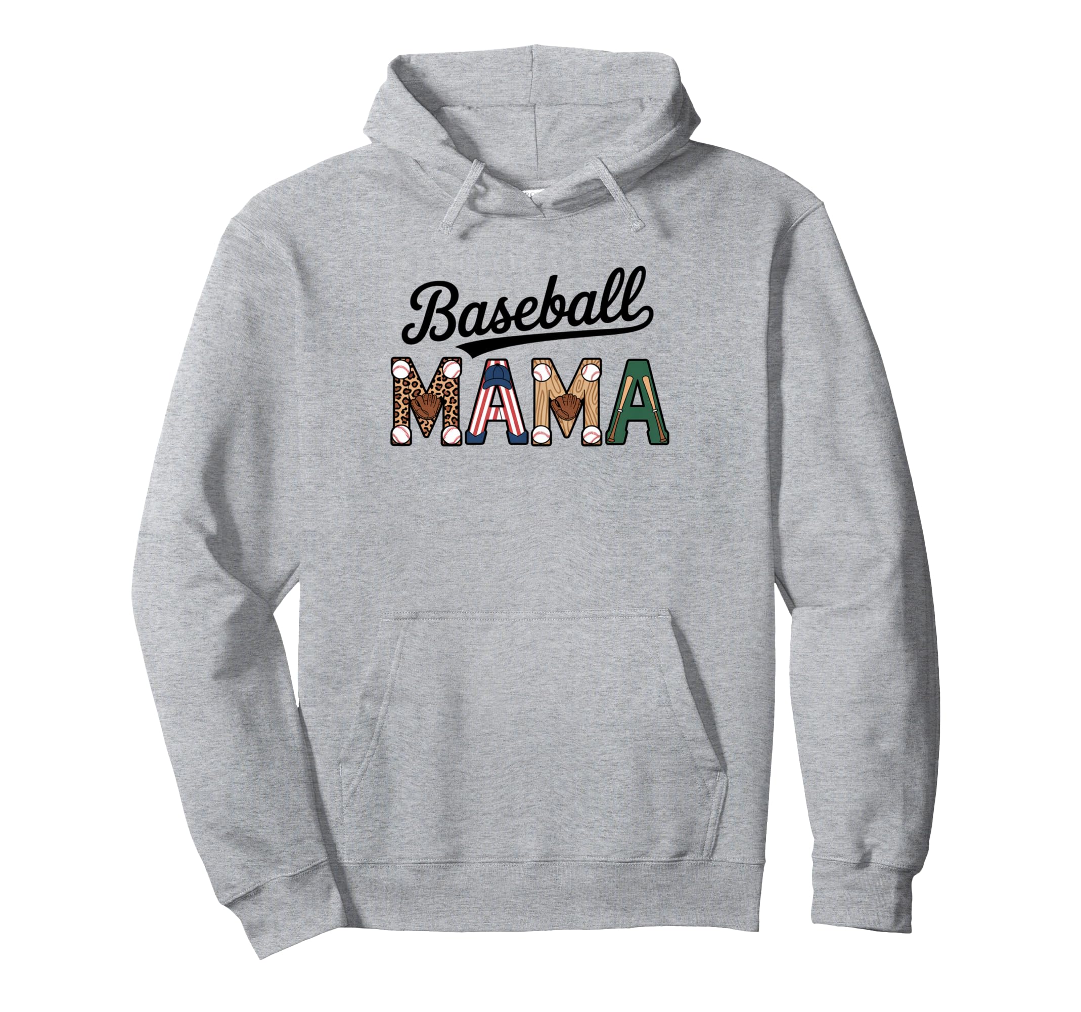 American Baseball Mom Mama Hoodie - Minimalist Print Unisex - T-Shirt, Sweatshirt, Hoodie