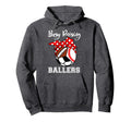 Busy Raising Ballers Funny Baseball Hoodie - Custom Art Print Men Women - T-Shirt, Sweatshirt, Hoodie
