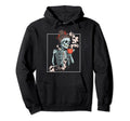 Coffee Skeleton Dead Distressed Drinking Hoodie - Graphic Print for Adults - T-Shirt, Sweatshirt, Hoodie