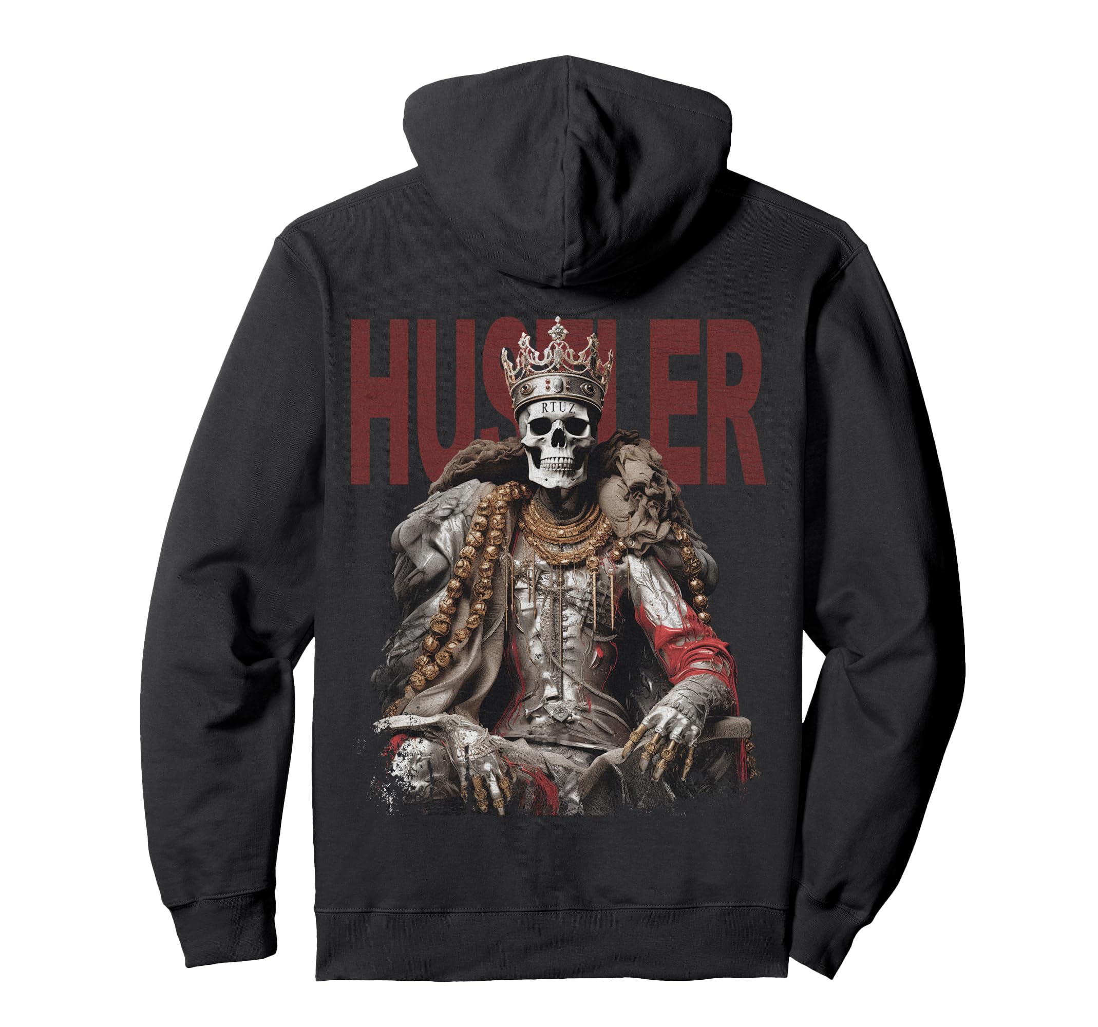 Back Y2K Streetwear Skull Hoodie - Novelty Apparel Men Women - T-Shirt, Sweatshirt, Hoodie