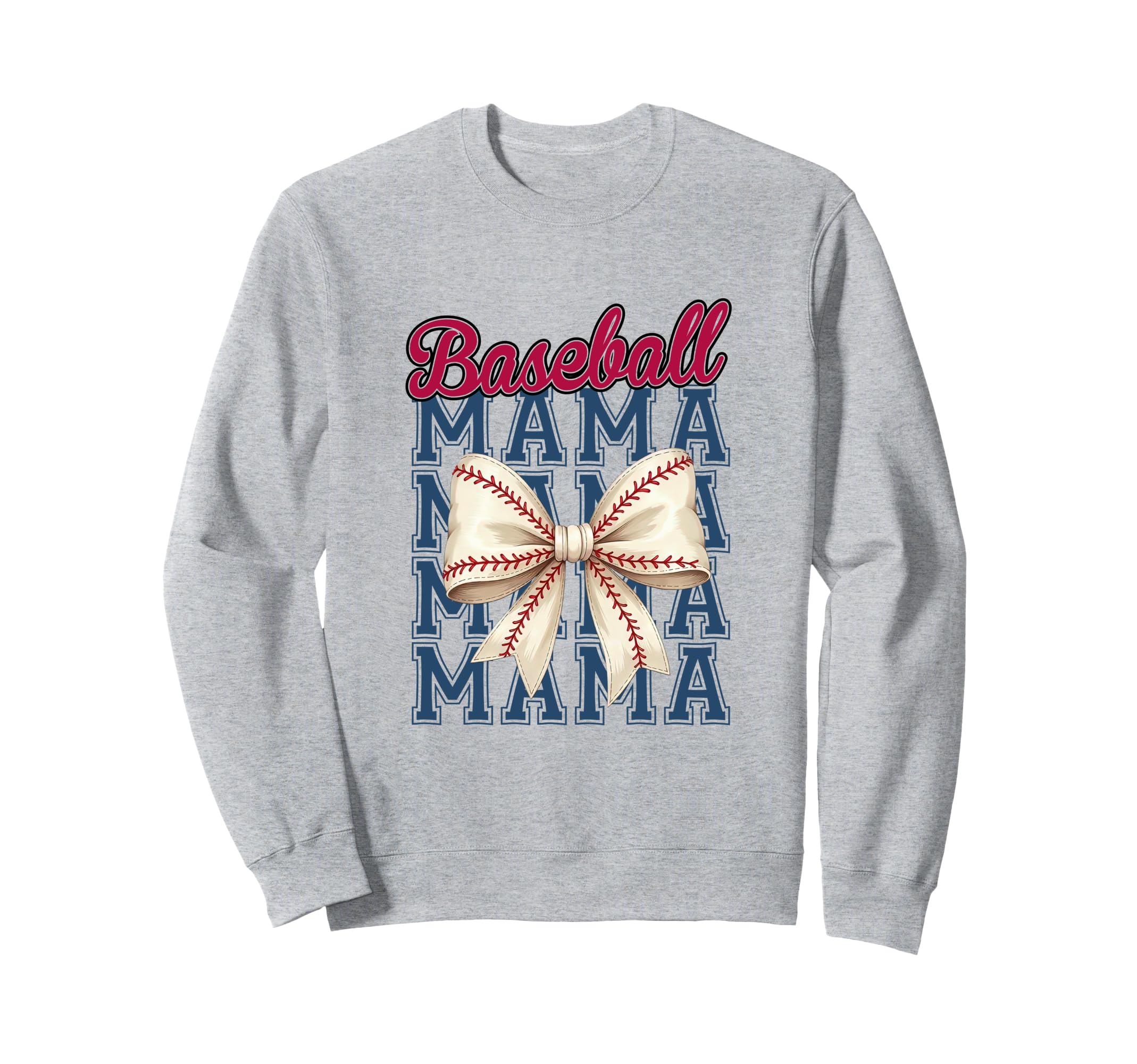 Baseball Mama Coquette Bow Mom Sweatshirt - Novelty Apparel Men Women - T-Shirt, Sweatshirt, Hoodie