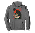Anime Cat Eating Ramen Japanese Hoodie - Trendy Graphic Men Women - T-Shirt, Sweatshirt, Hoodie