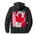 Canada Flag Distressed Canada Hoodie - Novelty Apparel Unisex - T-Shirt, Sweatshirt, Hoodie