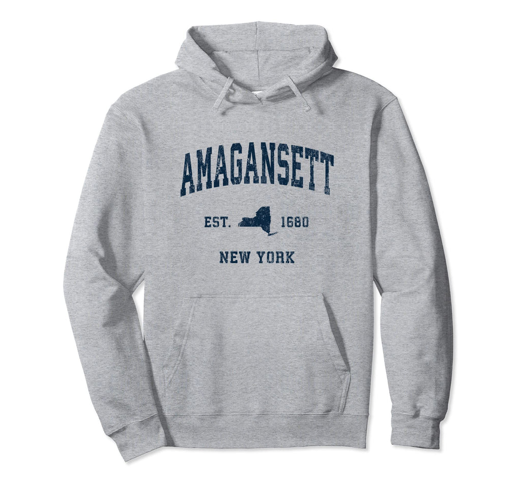 Amagansett New York Ny Athletic Navy Hoodie - Novelty Apparel Men Women - T-Shirt, Sweatshirt, Hoodie