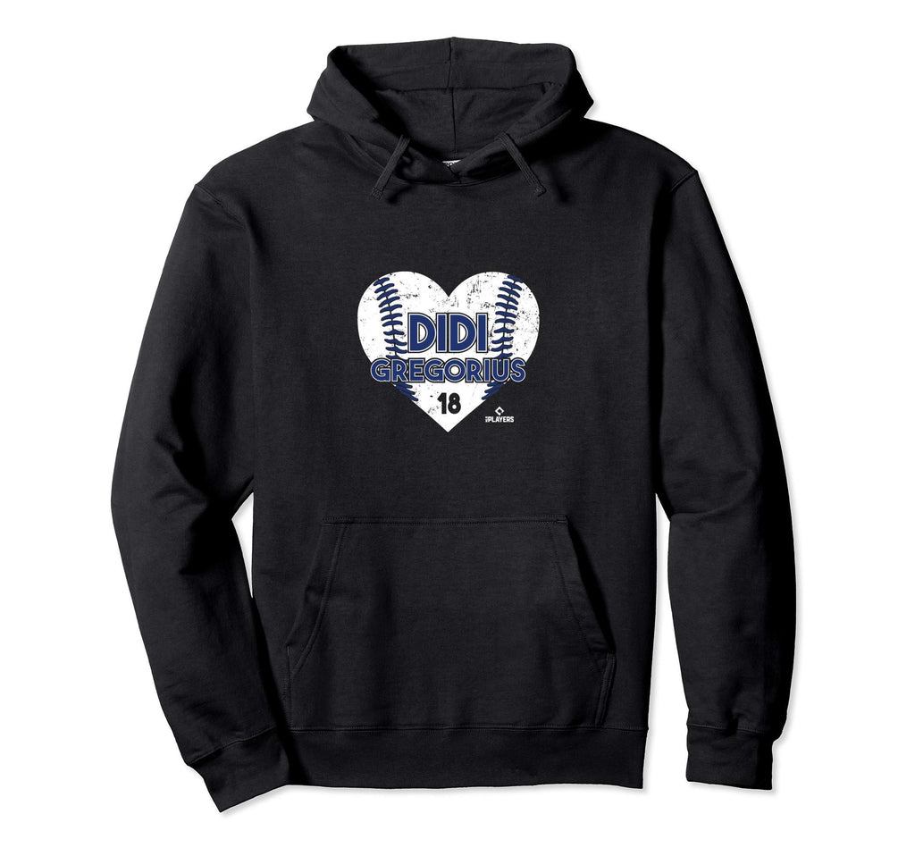 Didi Gregorius Heart Baseball Hoodie - Minimalist Print Unisex - T-Shirt, Sweatshirt, Hoodie
