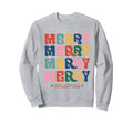 Boho Merry Colorful Aesthetic Sweatshirt - Streetwear Style for Adults - T-Shirt, Sweatshirt, Hoodie