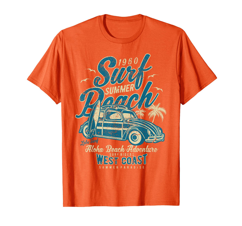 Surf Beach Summer Distressed T-Shirt - Aesthetic Graphic Unisex - T-Shirt, Sweatshirt, Hoodie