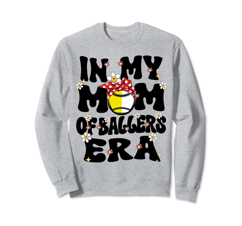 My Mom Ballers Era Groovy Sweatshirt - Custom Art Print for Adults - T-Shirt, Sweatshirt, Hoodie