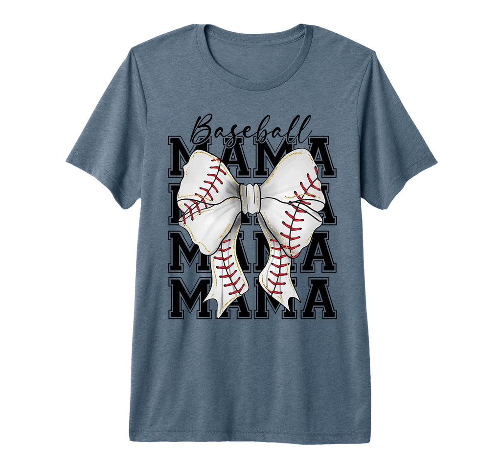 Baseball Mama Coquette Bow Mothers Day T-Shirt - Streetwear Style Unisex - T-Shirt, Sweatshirt, Hoodie