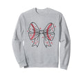 Bow Coquette Ribbon American Sweatshirt - Aesthetic Graphic Unisex - T-Shirt, Sweatshirt, Hoodie