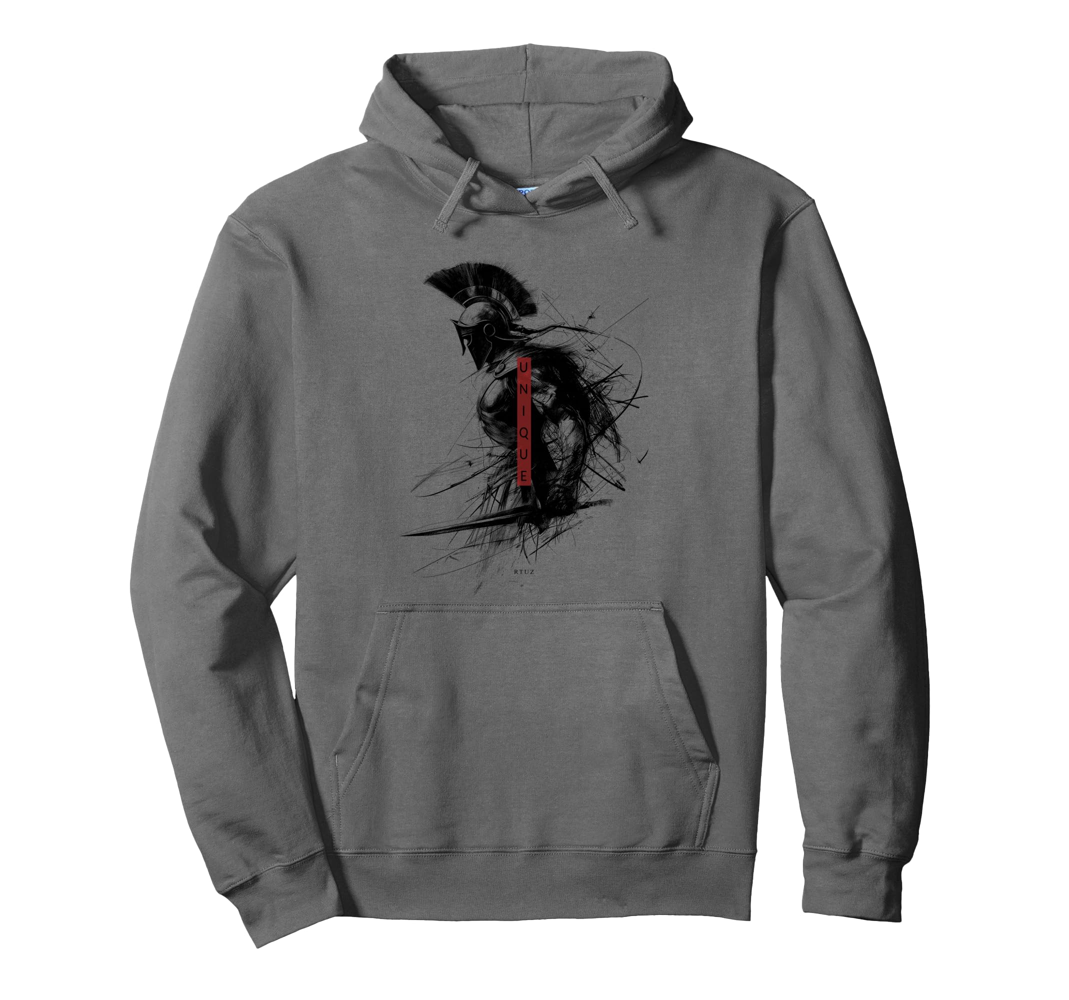 Spartan Helmet Warrior Aesthetic Y2K Hoodie - Graphic Print Unisex - T-Shirt, Sweatshirt, Hoodie