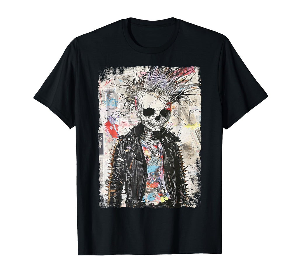Aesthetic Streetwear Skull T-Shirt - Novelty Apparel for Adults - T-Shirt, Sweatshirt, Hoodie