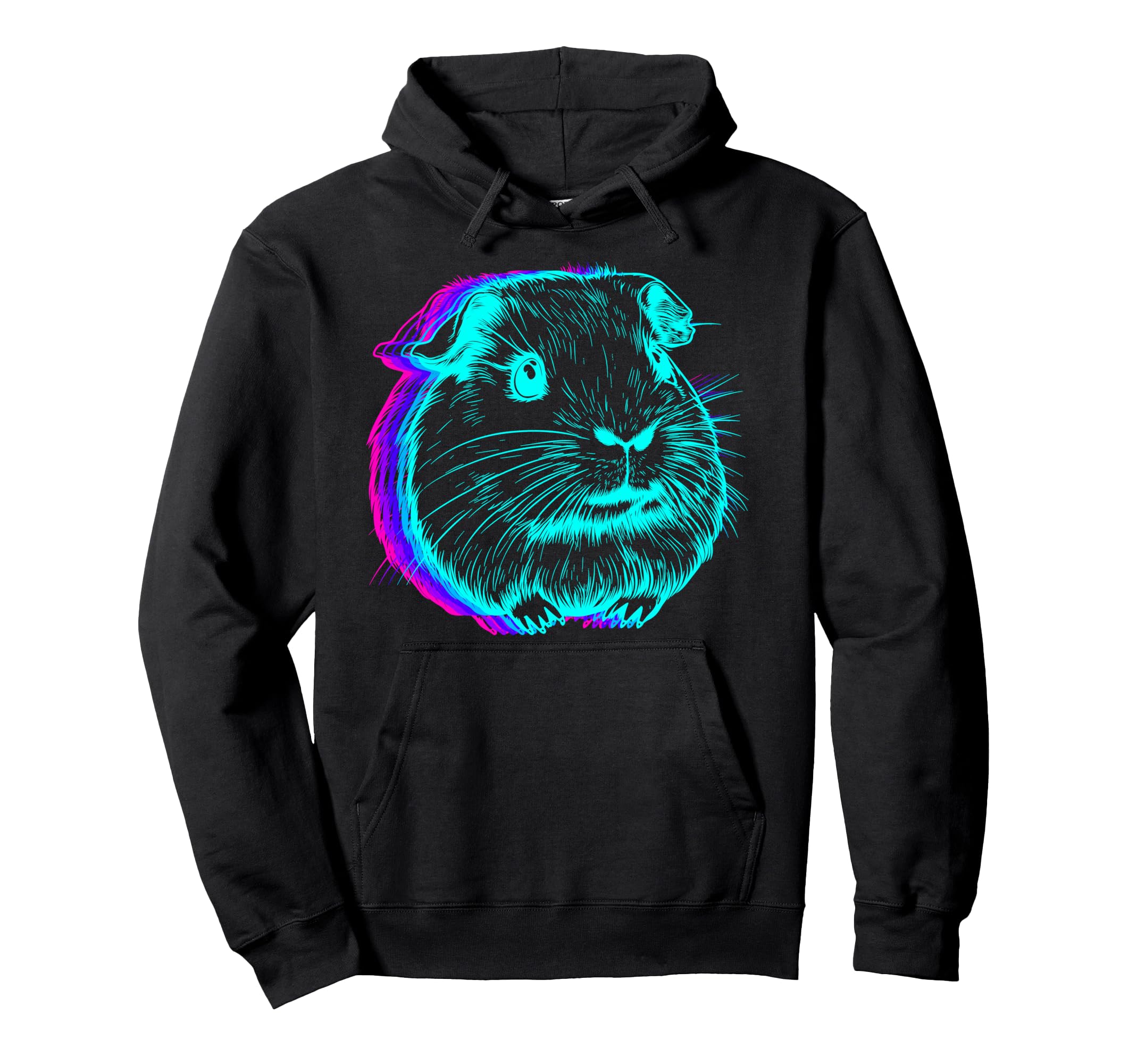Guinea Pig Pet Vaporwave Hoodie - Trendy Graphic Unisex - T-Shirt, Sweatshirt, Hoodie