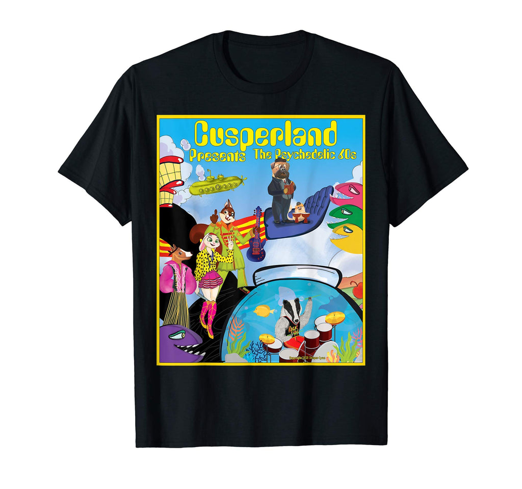 Cusperland Presents Psychedelic 60S T-Shirt - Novelty Apparel for Adults - T-Shirt, Sweatshirt, Hoodie