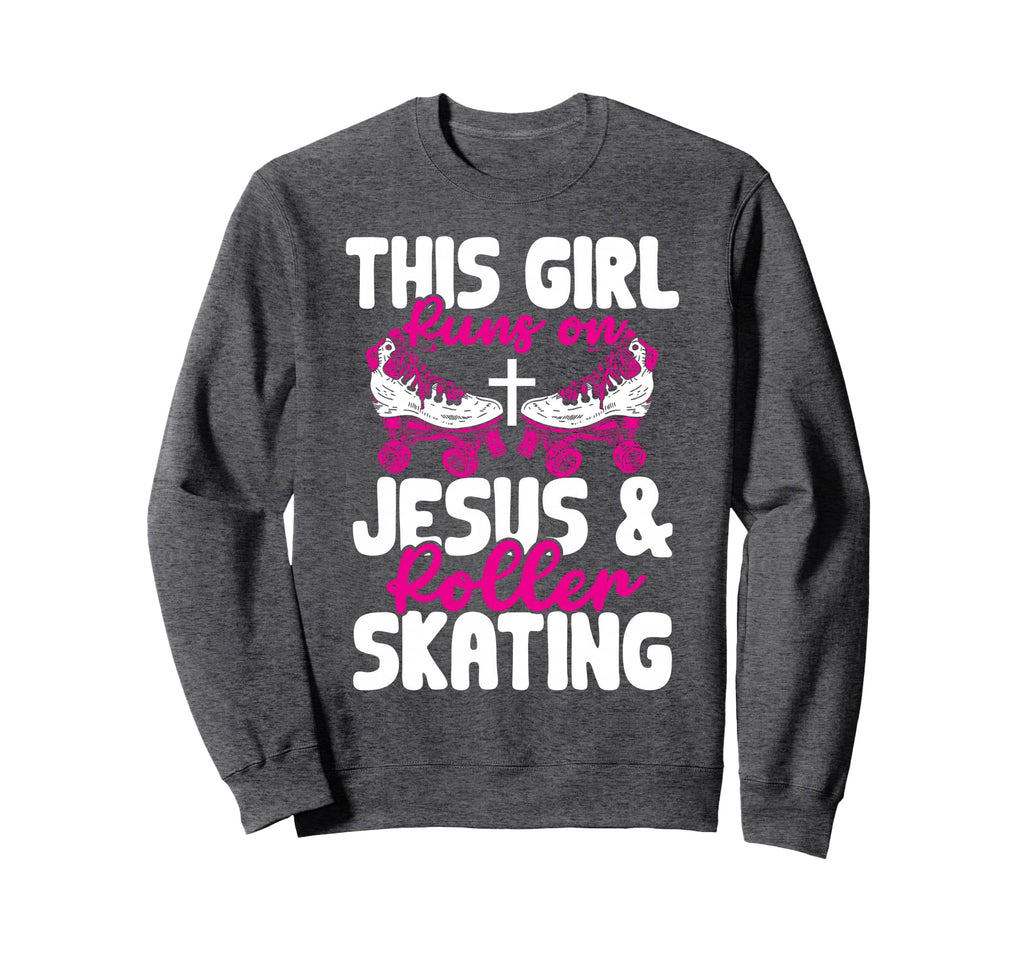 This Runs Jesus And Roller Sweatshirt - Fun Novelty Design Men Women - T-Shirt, Sweatshirt, Hoodie