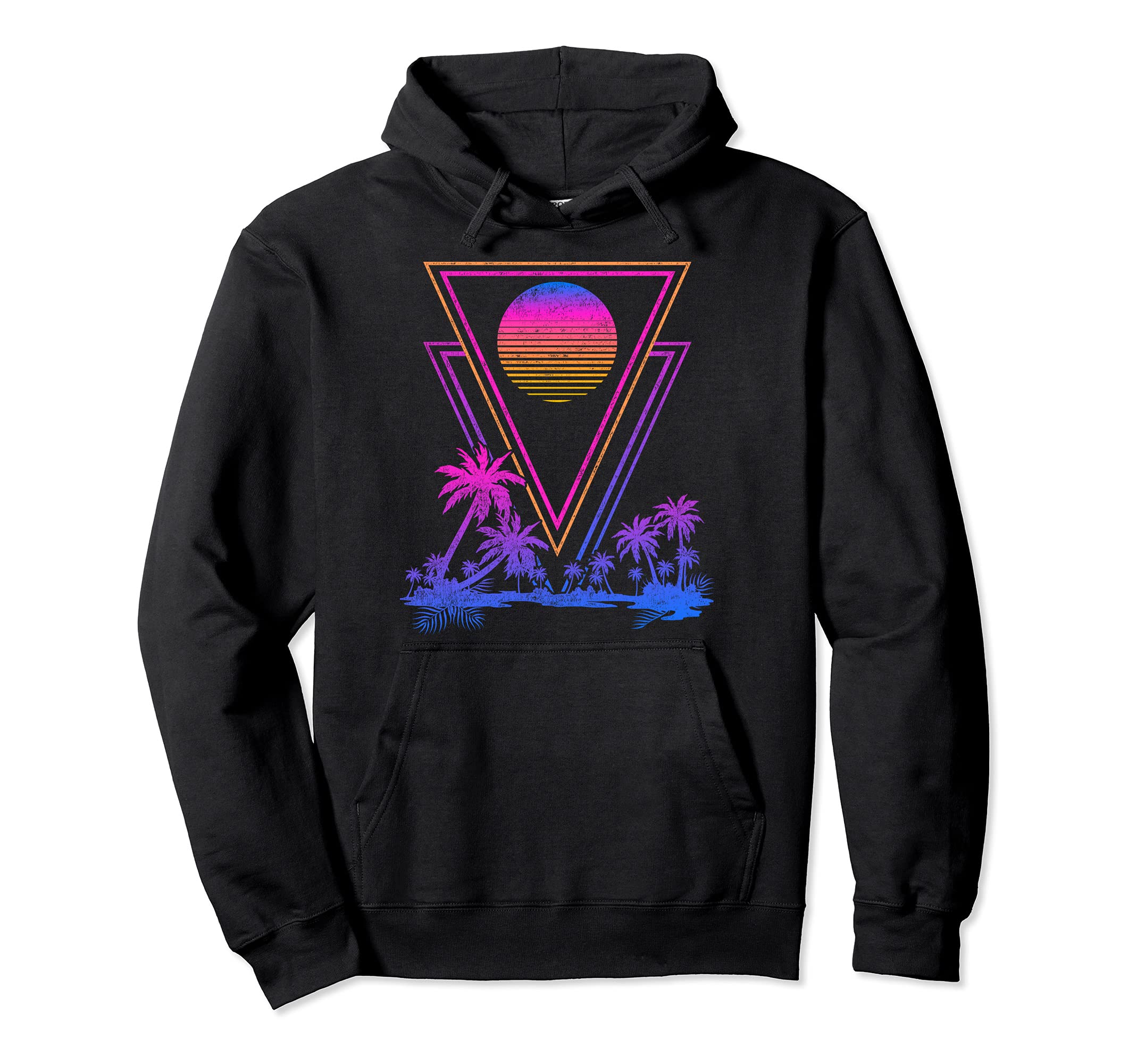 Tropical 80S Vaporwave Art 90S Aesthetic Hoodie - Graphic Print Men Women - T-Shirt, Sweatshirt, Hoodie