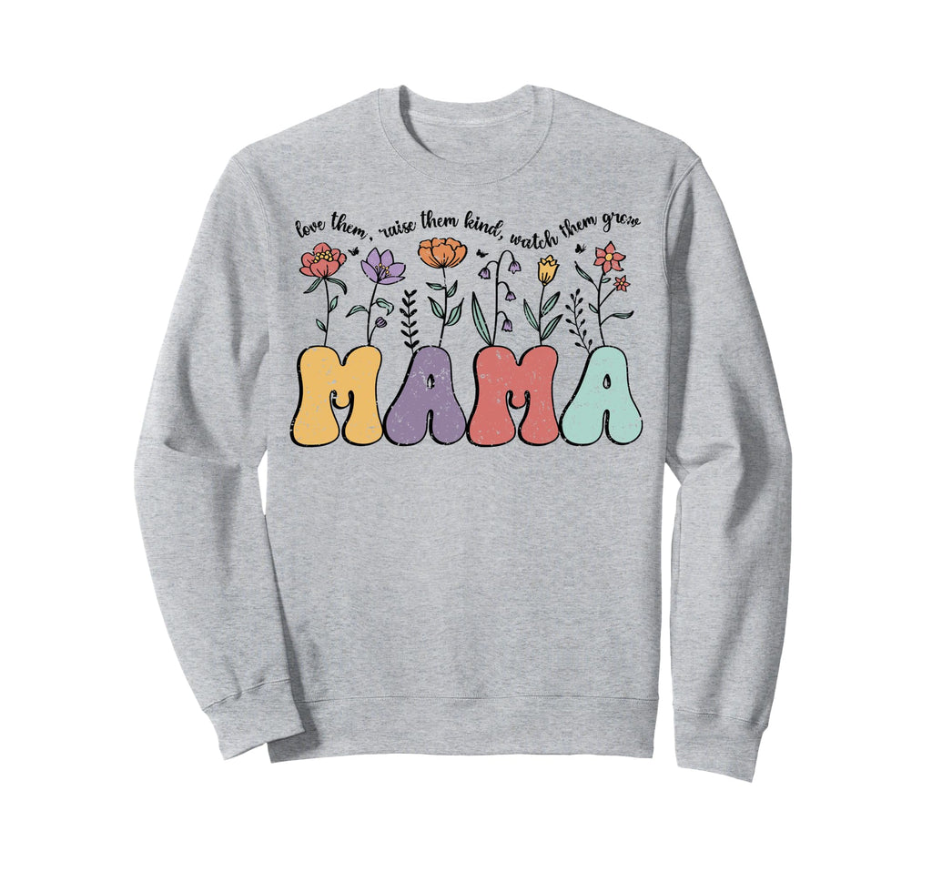Mama Mothers Day Boho Floral Sweatshirt - Casual Everyday Wear Unisex - T-Shirt, Sweatshirt, Hoodie