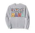 Mama Mothers Day Boho Floral Sweatshirt - Casual Everyday Wear Unisex - T-Shirt, Sweatshirt, Hoodie