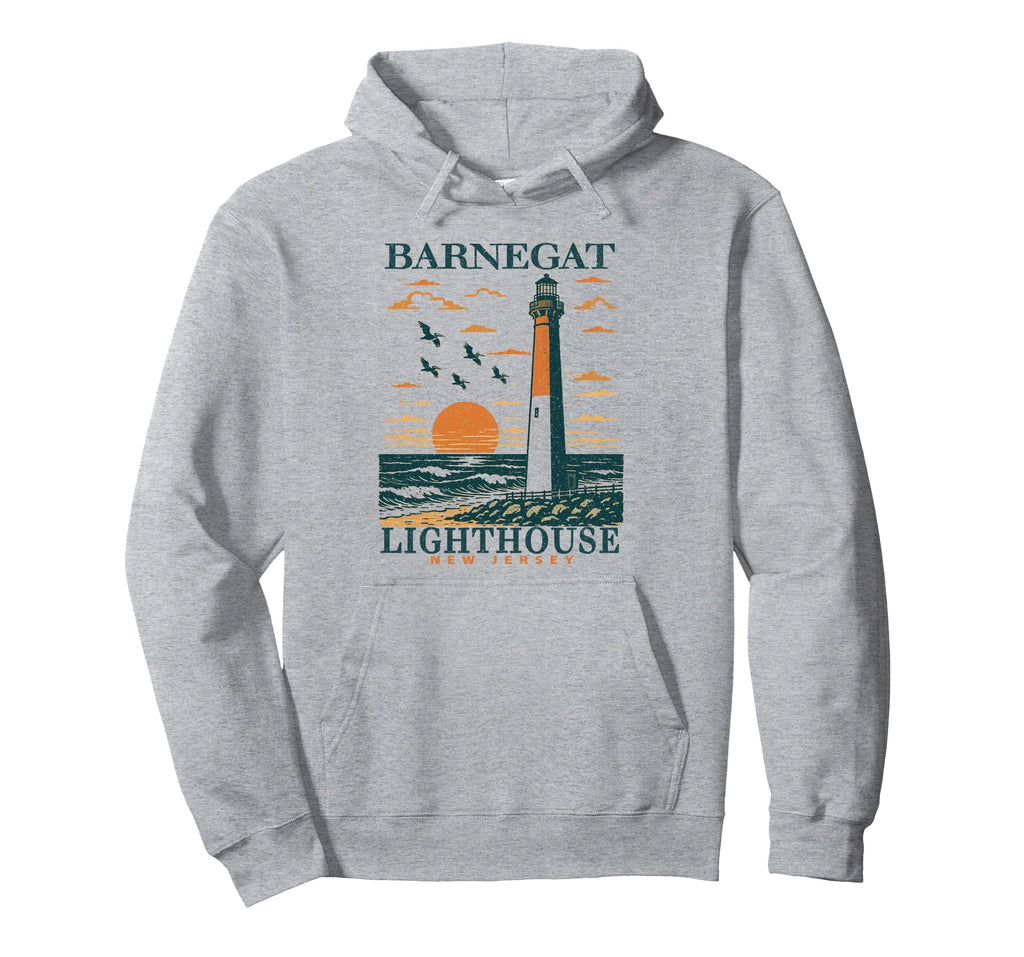 Barnegat Lighthouse Long Beach Island Hoodie - Trendy Graphic for Adults - T-Shirt, Sweatshirt, Hoodie
