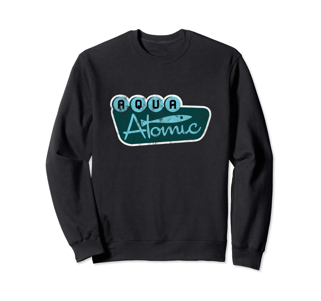 Aqua Atomic Mid Century Logo Sweatshirt - Unique Graphic Men Women - T-Shirt, Sweatshirt, Hoodie
