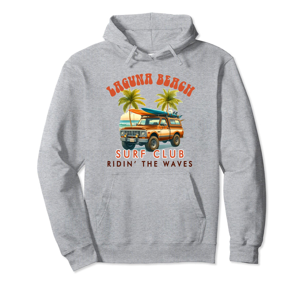 Laguna Beach California Surf Club Hoodie - Fun Novelty Design for Adults - T-Shirt, Sweatshirt, Hoodie