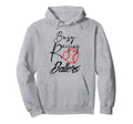 Busy Raising Ballers Heart Softball Baseball Hoodie - Graphic Print Unisex - T-Shirt, Sweatshirt, Hoodie