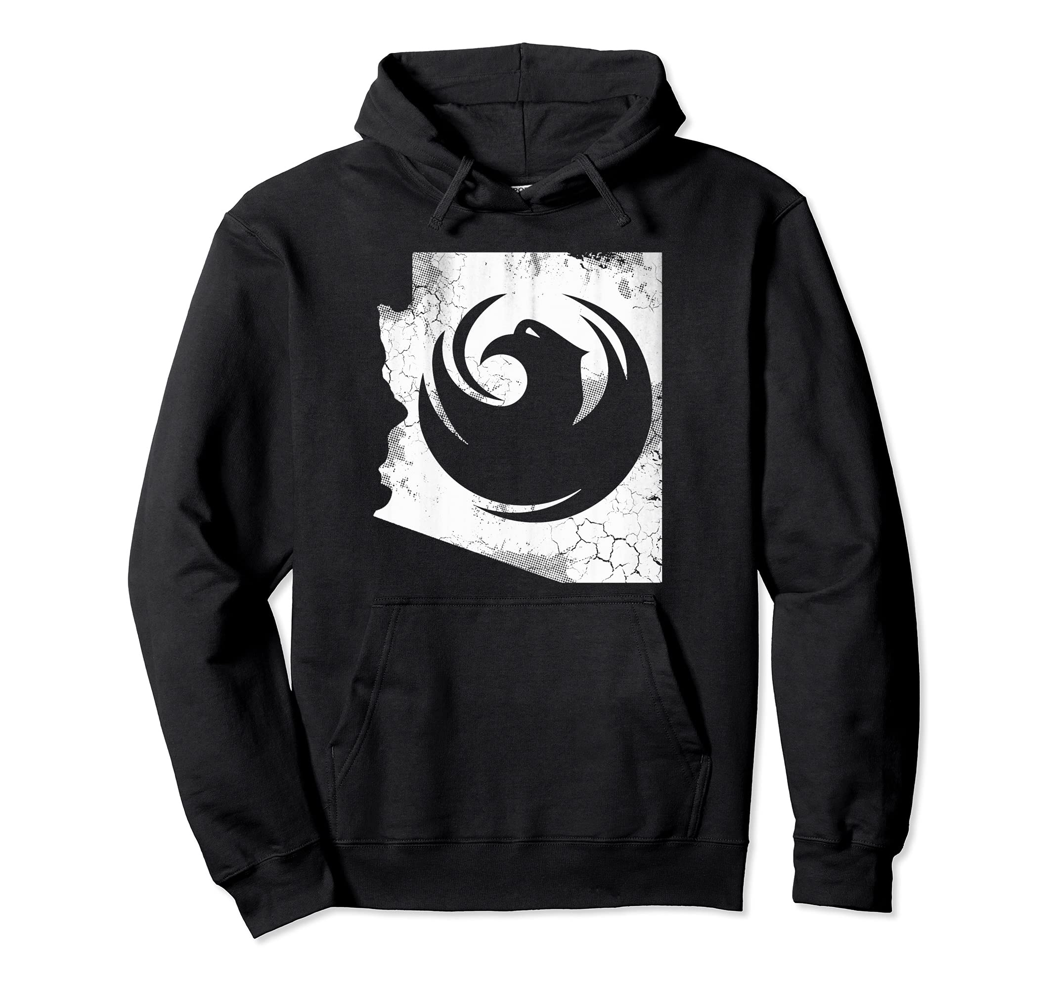 Phoenix Arizona Flag Map Distressed Hoodie - Minimalist Print Men Women - T-Shirt, Sweatshirt, Hoodie