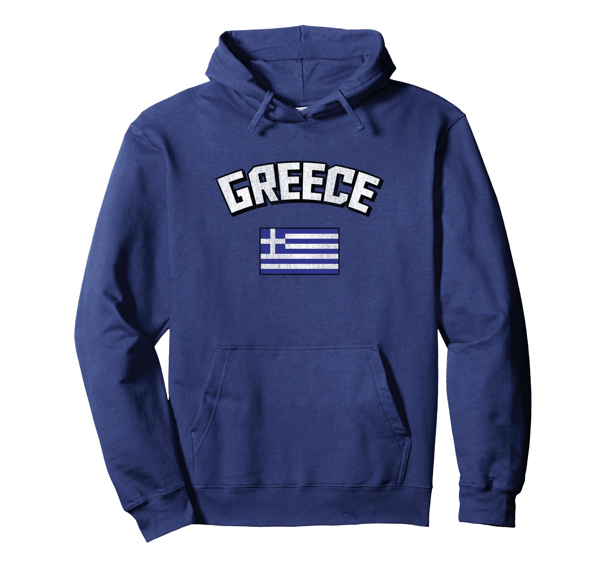 Greece Flag Distressed Greek Pride Hoodie - Minimalist Print for Adults - T-Shirt, Sweatshirt, Hoodie