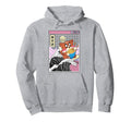 Fox Surfing Kanagawa Wave Kawaii Hoodie - Aesthetic Graphic Men Women - T-Shirt, Sweatshirt, Hoodie