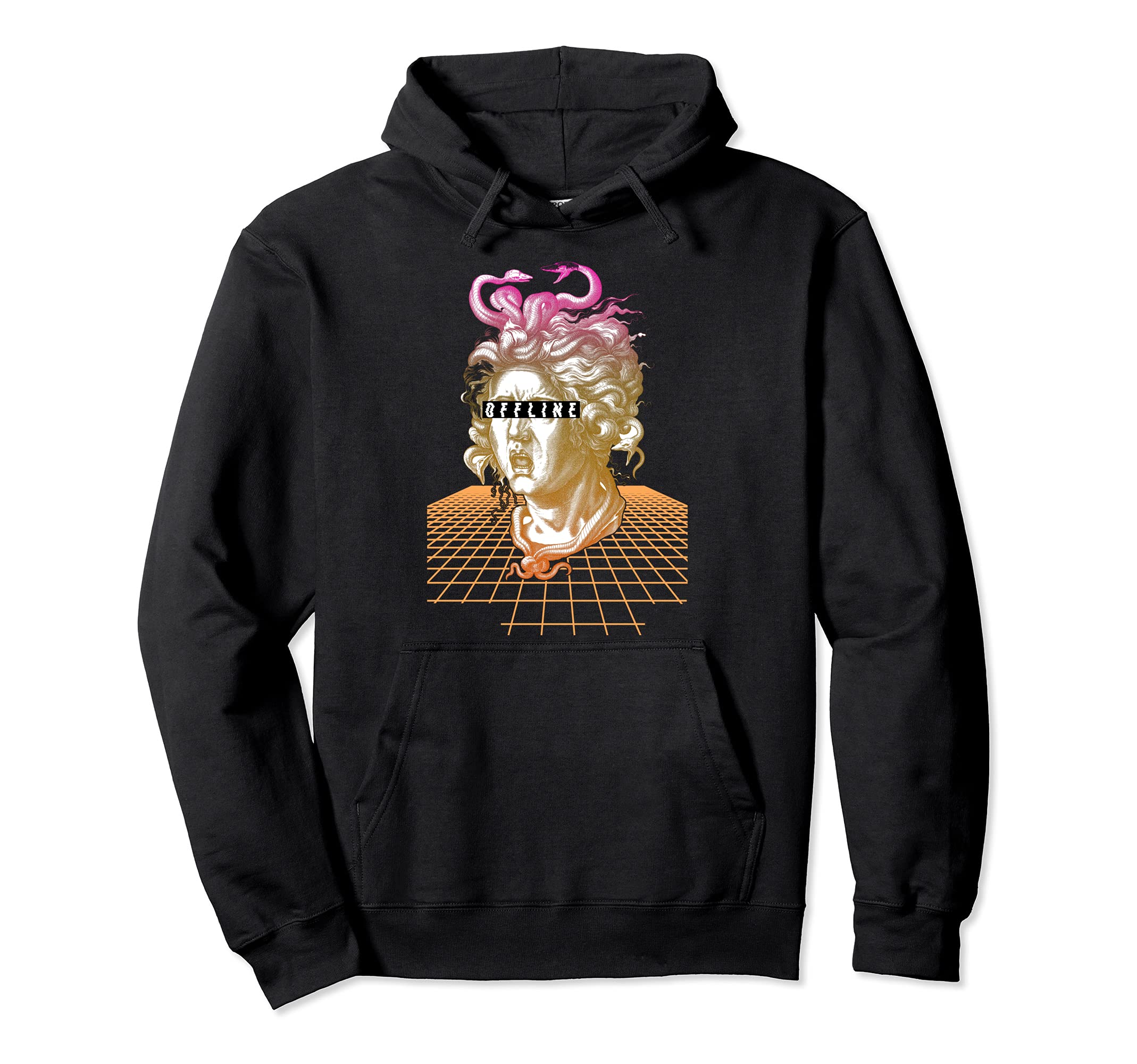 Medusa Vaporwave Aesthetic Ancient Greek Hoodie - Minimalist Print Unisex - T-Shirt, Sweatshirt, Hoodie
