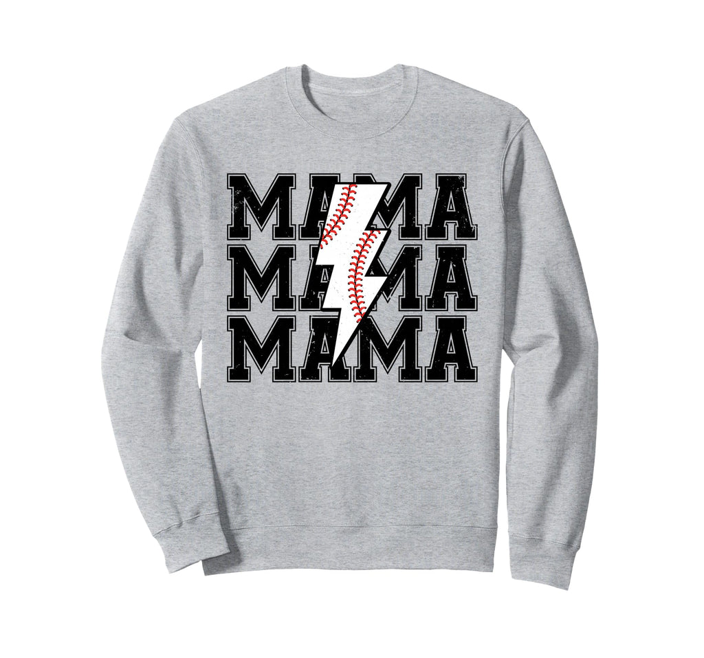 Lightning Bolt Mama Softball Sweatshirt - Aesthetic Graphic Men Women - T-Shirt, Sweatshirt, Hoodie