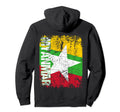 Myanmar Flag Distressed Myanmar Hoodie - Casual Everyday Wear for Adults - T-Shirt, Sweatshirt, Hoodie
